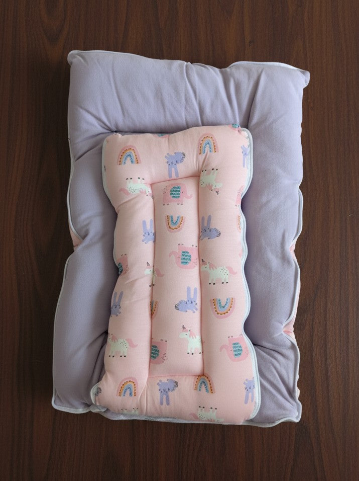 Organic Cotton Muslin Baby Carrier - Peach Violet