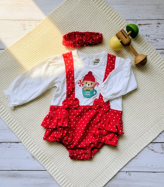 100% Cotton Onesie Dress - Festive Favorite