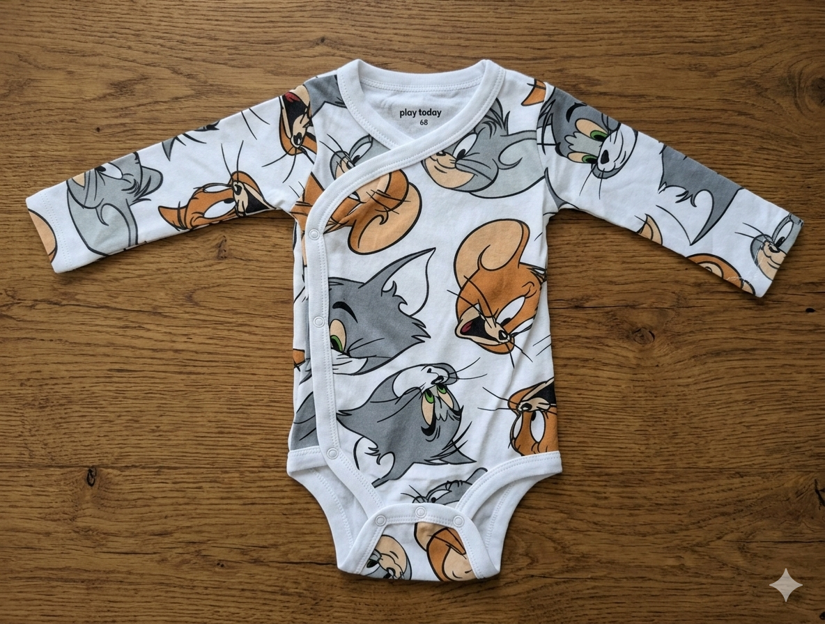 Premium Cotton Bodysuit - Tom & Jerry Cartoon