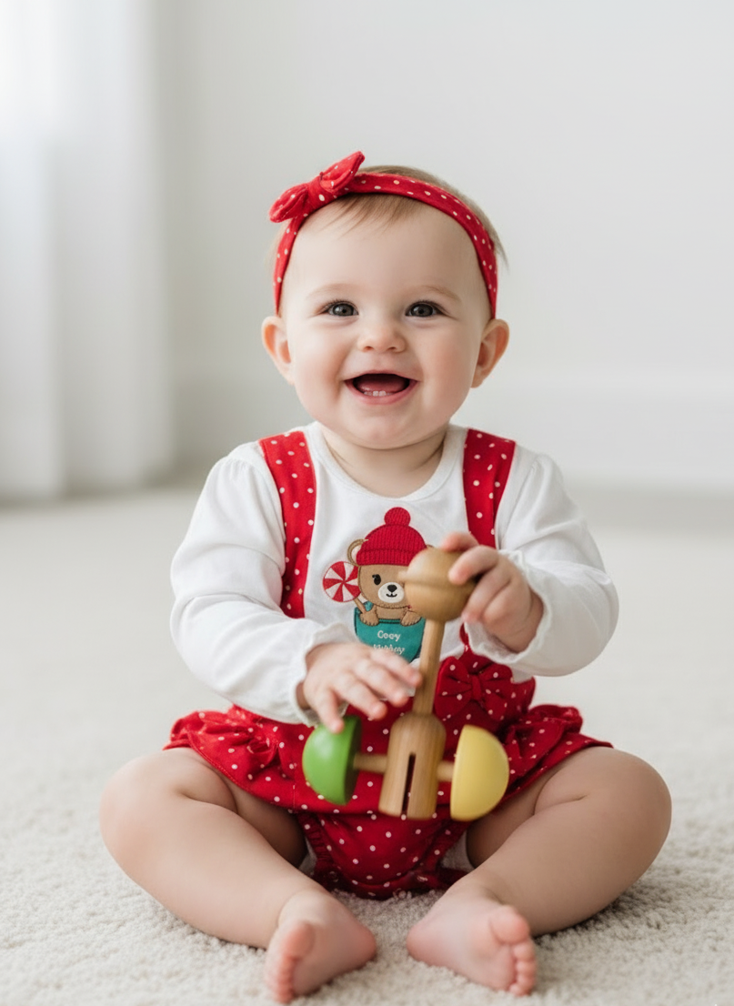 100% Cotton Onesie Dress - Festive Favorite
