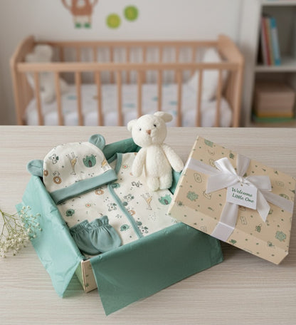Newborn Baby Gift Set – Cotton Essentials - Animal Love