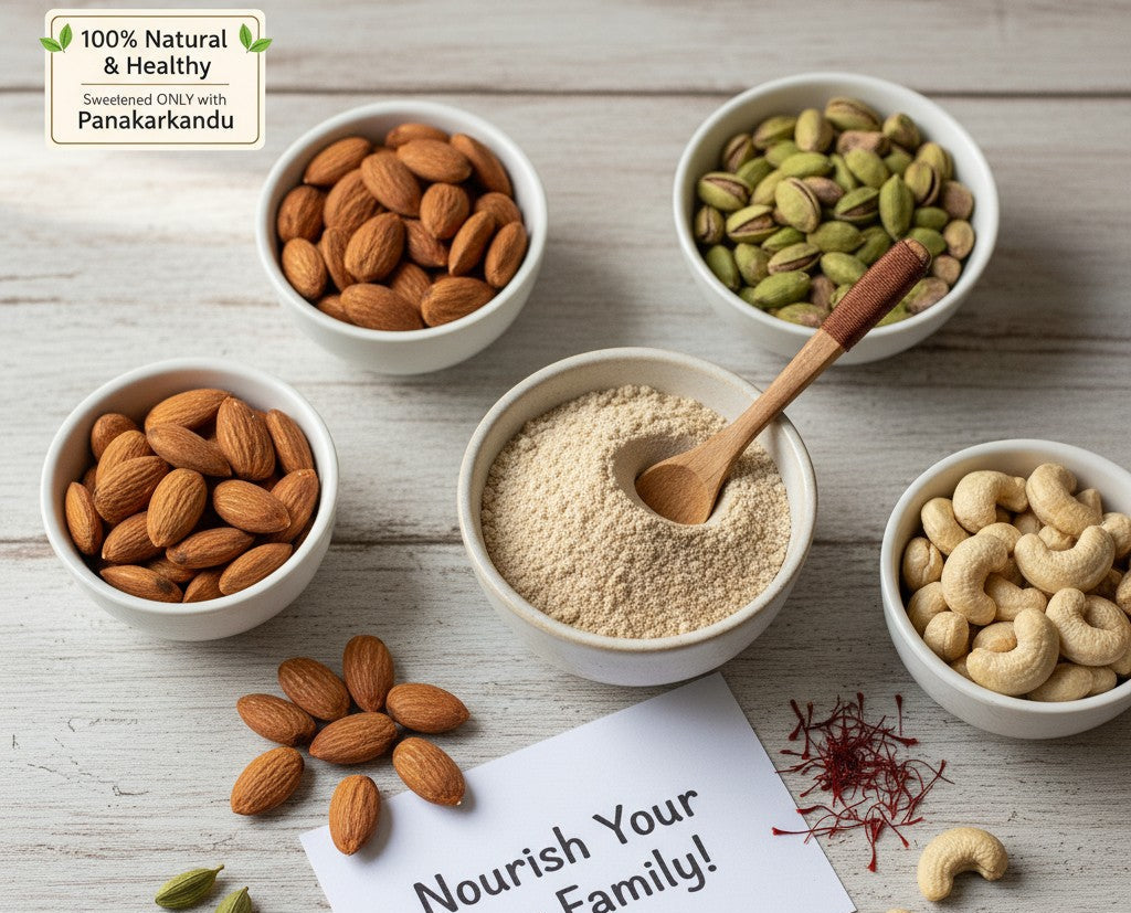 Almond Milk Premix: A Rich Blend of Nuts, Spices & Natural Sweetness