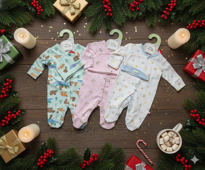 Newborn Baby Gift Set – Cotton Romper, Cap - Animal Love