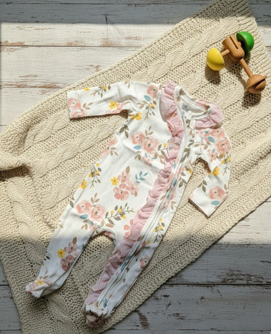 Cotton Full Sleeve Romper - Floral